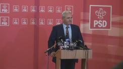 Declarație de presă susținută Președintele PSD, Liviu Dragnea, după votul asupra Moțiunii de cenzură împotriva Guvernului condus de Sorin Grindeanu