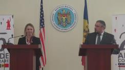 Briefing susținut de Ministrul Afacerilor Externe și Integrării Europene, Andrei Galbur, și Asistentul Adjunct al Secretarului de Stat al SUA pentru Afaceri Europene și Eurasiatice, Bridget Brink