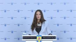 Declarație de presă susținută de purtătorul de cuvânt al Președintelui României, Mădălina Dobrovolschi