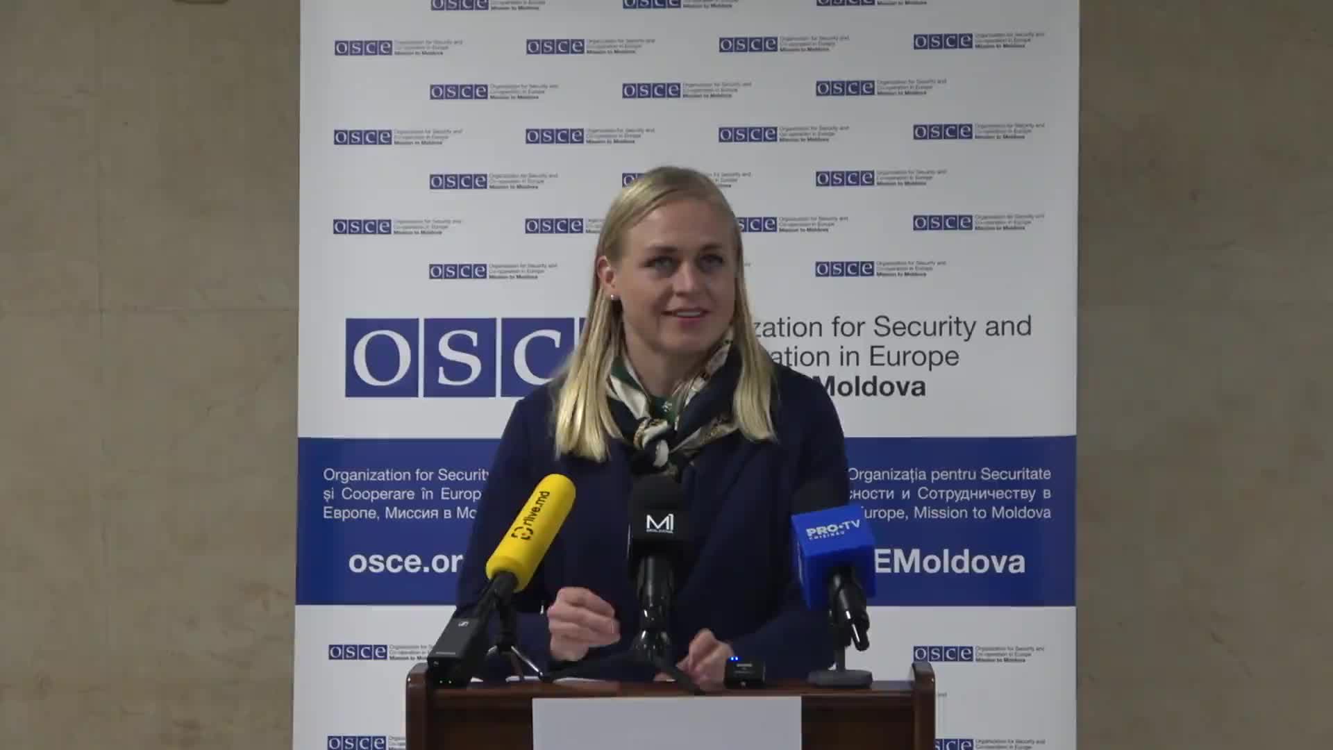 Briefing de presă susținut de președintele în exercițiu al OSCE, ministrului afacerilor externe al Finlandei, Elina Valtonen