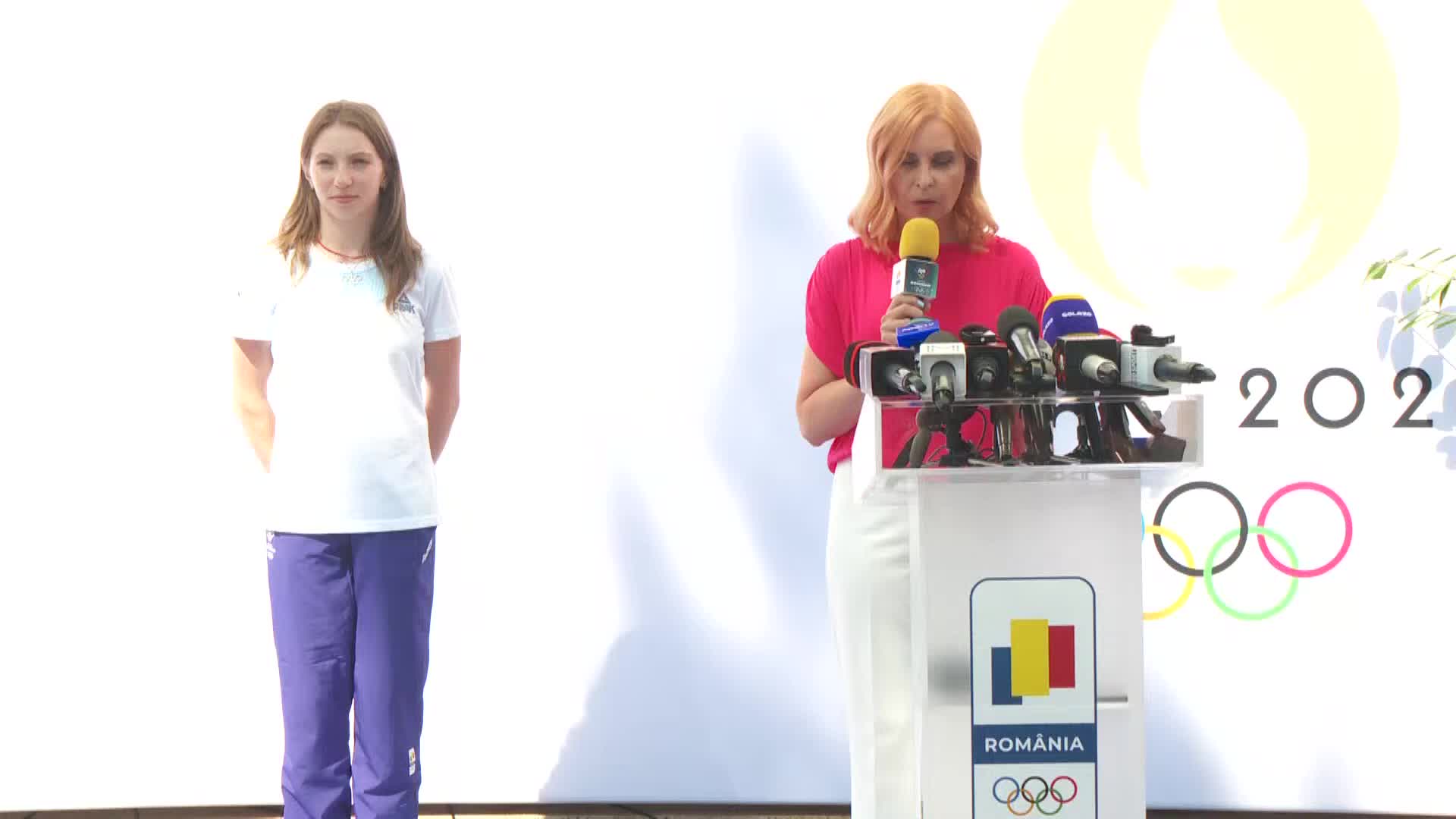 Evenimentul de premiere a gimnastei Ana Maria Barbosu cu medalia olimpică de bronz, câștigată în finala de la sol a Jocurilor Olimpice Paris 2024