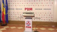 Briefingul săptămânal organizat de Partidul Democrat din Moldova