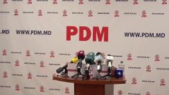 Briefingul săptămânal organizat de Partidul Democrat din Moldova