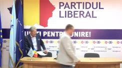 Conferință de presă susținută de conducerea Partidului Liberal cu tema „Poziția Partidului Liberal față de Referendumul din Chișinău, inițiat de socialiști”