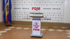 Briefingul săptămânal organizat de Partidul Democrat din Moldova