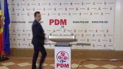 Briefingul săptămânal organizat de Partidul Democrat din Moldova