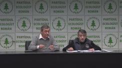 Conferință de presă susținută de Partidul Ecologist Român