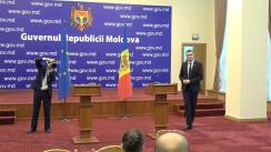 Conferință de presă susținută de prim-ministrul Republicii Moldova, Pavel Filip, și Comisarul European pentru Comerț, Cecilia Malmstrom