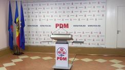 Briefingul săptămânal organizat de Partidul Democrat din Moldova