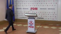 Briefingul săptămânal organizat de Partidul Democrat din Moldova