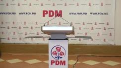 Briefingul săptămânal organizat de Partidul Democrat din Moldova