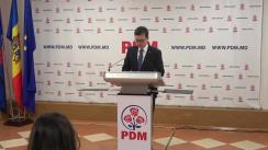 Briefingul săptămânal organizat de Partidul Democrat din Moldova