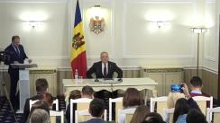 Conferință de presă susținută de Președintele Republicii Moldova, Igor Dodon, de prezentare a bilanțului activității sale de un an în funcție