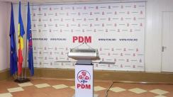 Briefingul săptămânal organizat de Partidul Democrat din Moldova