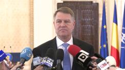 Declarația Președintelui României, Klaus Iohannis, la finalul întâlnirii cu șefii misiunilor diplomatice acreditați la București