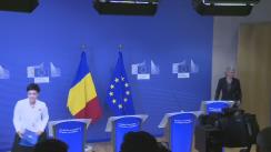 Declarație de presă susținută de Președintele României, Klaus Iohannis, Președintele Comisiei Europene, Jean-Claude Juncker, și Comisarul european pentru Politică Regională, Corina Crețu