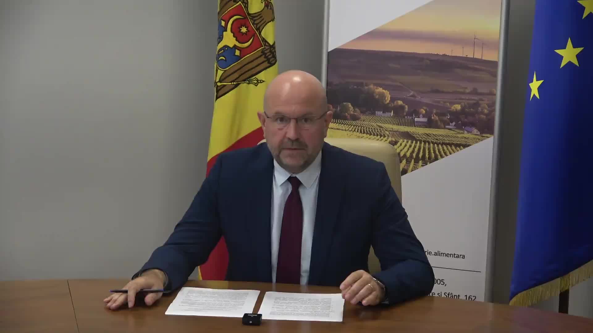 Briefing de presă susținut de ministrul agriculturii și industriei alimentare, Vladimir Bolea, cu tema „Noi măsuri de susținere a agricultorilor”