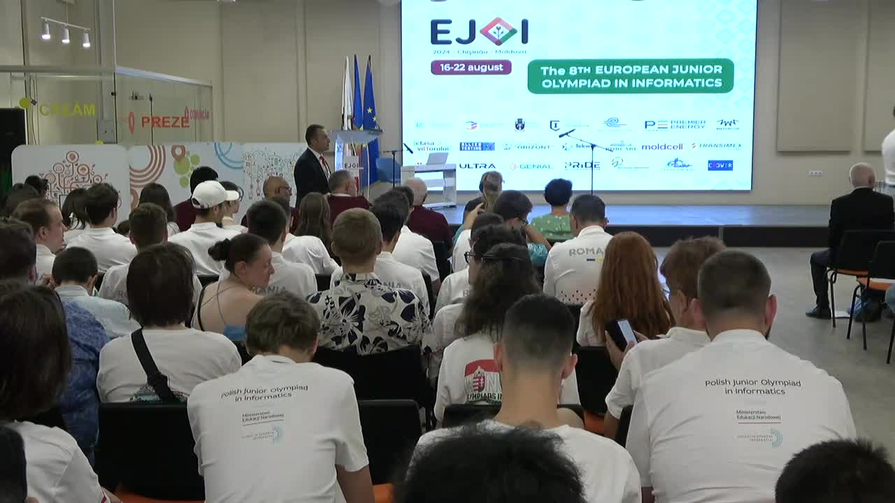 Festivitatea de premiere a câștigătorilor celei de-a VIII-a ediții a Olimpiadei Europene de Informatică pentru Juniori (EJOI)