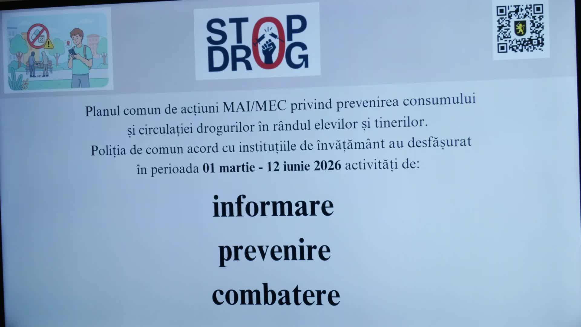 Conferința de presă cu privire la lansarea platformei „Stop Drog”, instrument strategic în combaterea fenomenului drogurilor