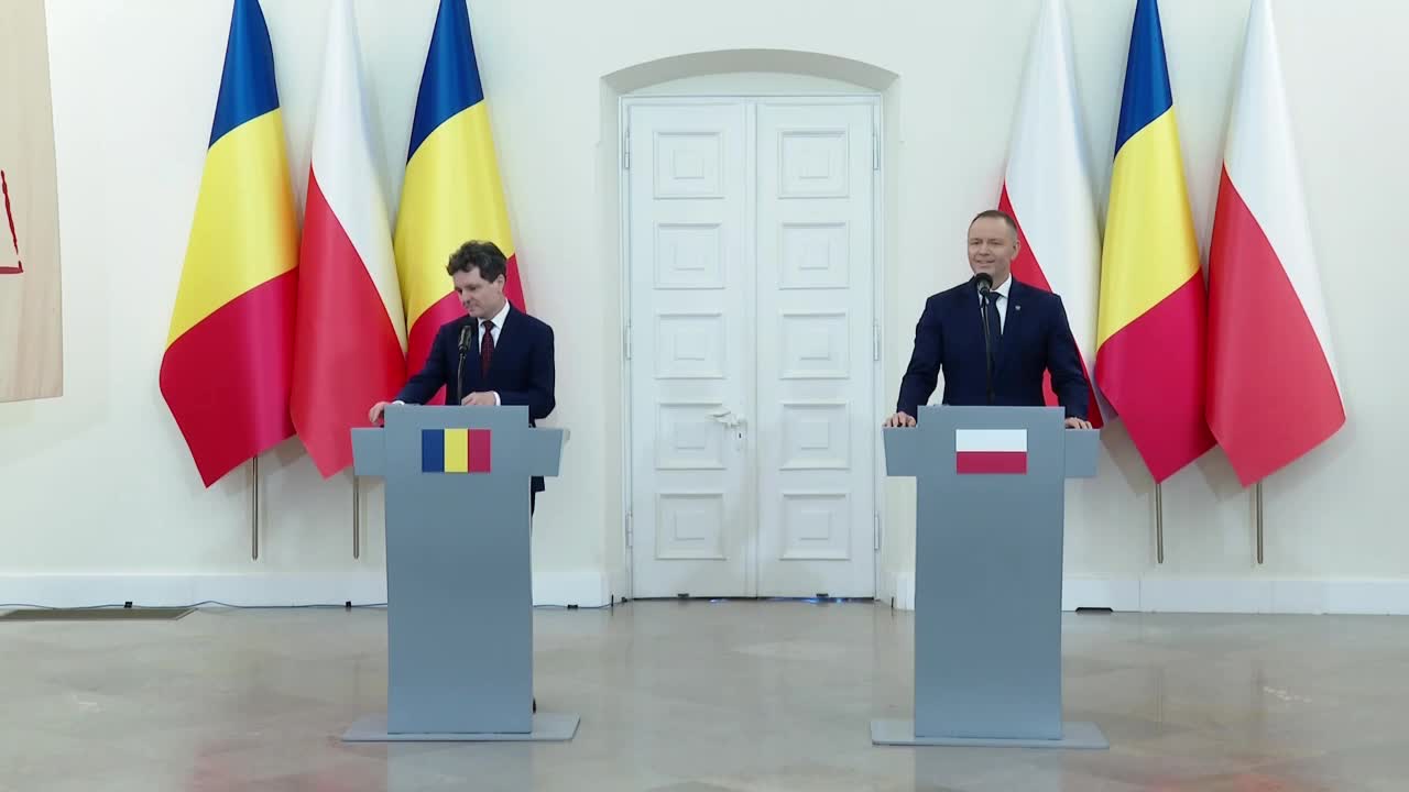 Declarații de presă susținute de Președintele României, Nicușor Dan, și Președintele Republicii Polone, Karol Nawrocki