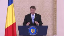 Declarație de presă susținută de Președintele României, Klaus Iohannis