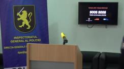 Conferința de presă organizată de Inspectoratul General al Poliției cu tema „Concepția privind asistența primară psihologică acordată victimelor violenței în familie aflate în stare de criză”