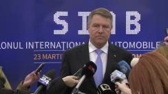 Declarații de presă susținute de Președintele României, Klaus Iohannis, la finalul vizitei la Salonul Internațional de Automobile București „SIAB 2018”