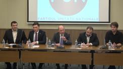 Conferință de presă organizată de Partidul Unității Naționale cu tema „Lansarea candidatului Partidului Unității Naționale în alegerile locale pentru Primăria municipiului Chișinău”