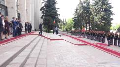 Ceremonia de întâmpinare a prim-ministrului Lituaniei, Saulius Skvernelis, de către prim-ministrul Republicii Moldova, Pavel Filip