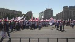 Miting organizat de Federația Sanitas din România, pe tema salarizării neuniforme în sistemul de sănătate a României