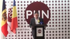 Conferință de presă organizată de Partidului Unității Naționale cu tema „Sesizarea autorităților de resort cu privire la finanțarea ilegală a campaniei electorale”