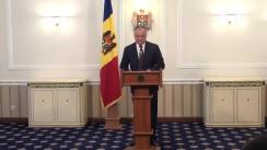 Conferință de presă susținută de președintele Republicii Moldova, Igor Dodon, cu tema „Moldova a primit statutul de observator în cadrul Uniunii Economice Eurasiatice”