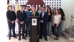 Conferință de presă organizată de Organizația de Tineret a Partidului Unității Naționale cu tema „Poziția Tinerilor Unității Naționale vizavi de turul II al alegerilor locale noi din mun. Chișinău din 3 iunie 2018”