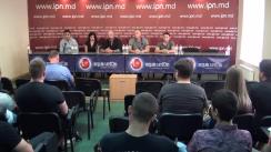Conferință de presă organizată de reprezentanții unui șir de federații sportive cu tema „Poziția referitoare la alegerile primarului general al Chișinăului”