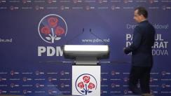 Briefingul săptămânal organizat de Partidul Democrat din Moldova