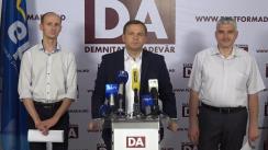 Conferință de presă susținută de Partidul Platforma Demnitate și Adevăr