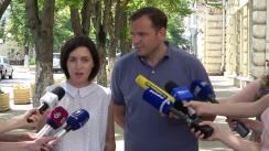 Conferința de presă susținută de Maia Sandu, Președinta PAS, și Andrei Năstase, Președintele Platformei DA