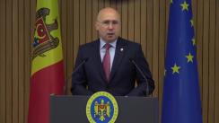 Briefing de presă susținut de Prim-ministrul Republicii Moldova, Pavel Filip, în legătură cu aprobarea de către Adunarea Generală ONU, a rezoluției privind retragerea trupelor străine de pe teritoriul Republicii Moldova