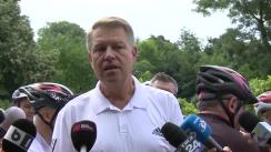 Declarațiile Președintelui României, Klaus Iohannis, la finalul participării la evenimentul „Pedalăm pentru România”