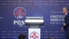 Briefingul săptămânal organizat de Partidul Democrat din Moldova