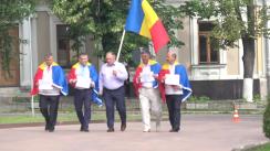 Flashmob organizat de deputații Partidului Liberal în fața Parlamentului Republicii Moldova cu tema „Vrem limba română în Constituție”