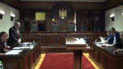 Ședința Curții Constituționale de examinare a sesizării nr.41b/2018 privind interpretarea unor articole din Constituția Republicii Moldova (referendumul legislativ inițiat de cetățeni)