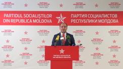 Conferință de presă organizată de Partidul Socialiștilor din Republica Moldova