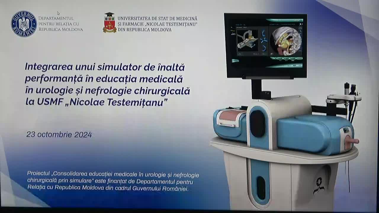 Evenimentul de dare în exploatare a unui simulator de înaltă performanță pentru dezvoltarea competențelor avansate în domeniul chirurgiei endourologice a tractului urinar inferior și superior