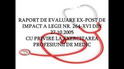 Prezentarea Raportului de evaluare ex-post de impact a Legii cu privire la exercitarea profesiunii de medic