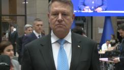 Declarația de presă susținută de Președintele României, Klaus Iohannis, la finalul participării la reuniunea extraordinară a Consiliului European