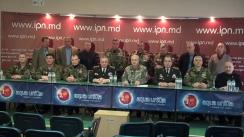 Conferința de presă organizată de Asociația veteranilor de război „Credință Patriei” cu tema „Efectele stării marțiale declarate în Ucraina și pericolul războiului hibrid în Republica Moldova”