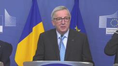 Conferință de presă susținută de prim-ministrul României, Viorica Dăncilă, și președintele Comisiei Europene, Jean-Claude Juncker