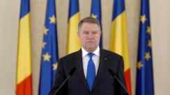 Declarația de presă susținută de Președintele României, Klaus Iohannis