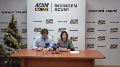 Conferința de presă susținută de Maia Sandu, Președinta PAS și candidatul ACUM în circumscripția 50 Europa de Vest, și Dumitru Alaiba, candidatul ACUM în circumscripția 51 SUA, Canada, cu titlul „ACUM - 3 solicitări urgente pentru asigurarea dreptului la vot în diasporă!”